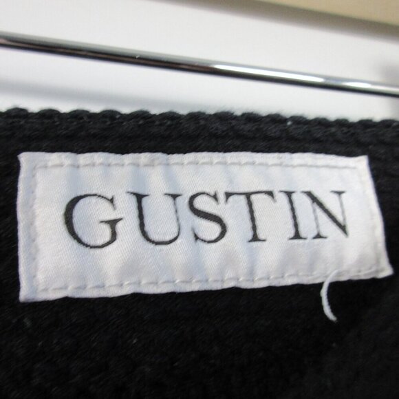 Gustin Men's Slim Pants 32 Black Button Fly 5 Pocket Chino Woven Knit 718 - Picture 2 of 15